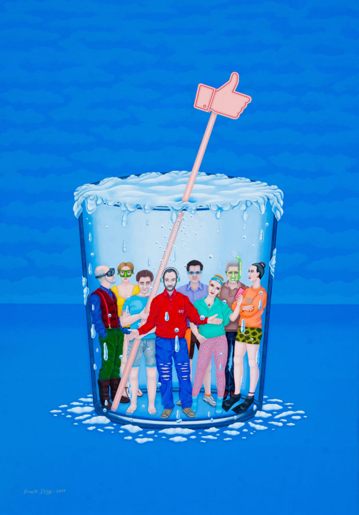 LA ESTUPIDEZ REBALSA | 70 x 100 cms. Acrílico sobre tela. 2017