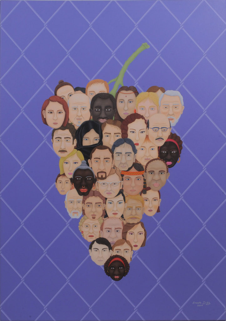 RACIMO SIN RACISMO | 70 x 100 cms. Óleo y Acrílico sobre tela. 2014