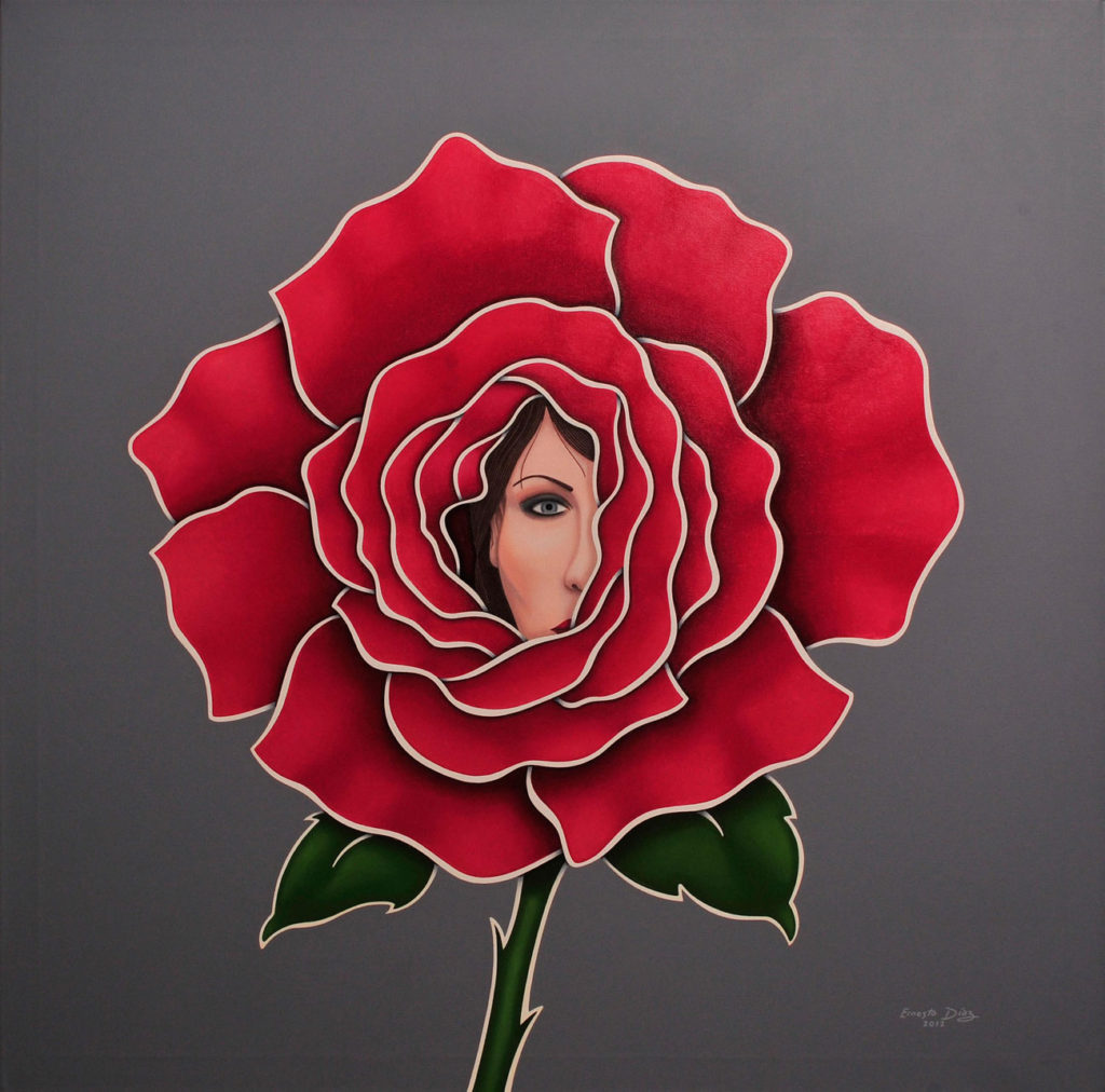 ROSA ESPÍA | 80 x 80 cms. Óleo y Acrílico sobre tela. 2012
