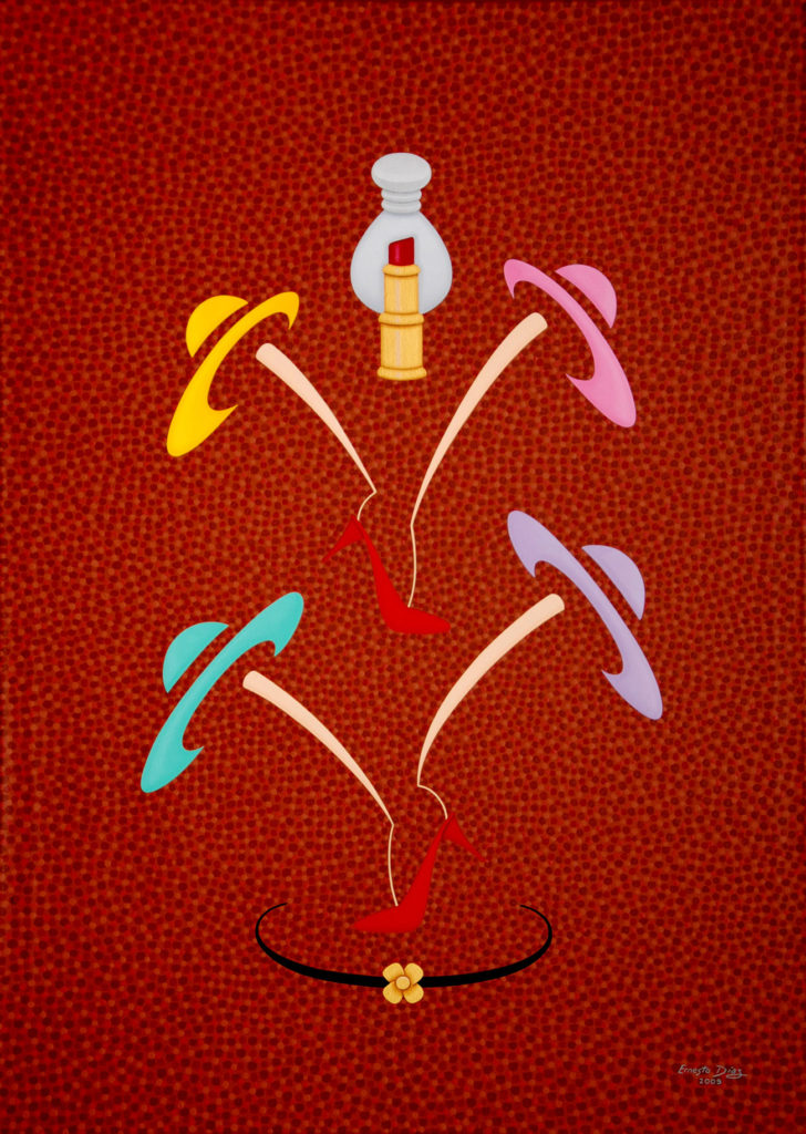 DAMAS | 70 x 100 cms. Óleo y Acrílico sobre tela. 2009