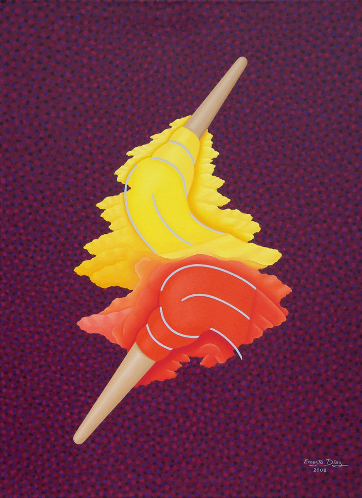 DUELO DE BROCHAS | 60 x 80 cms. Óleo y Acrílico sobre tela. 2009