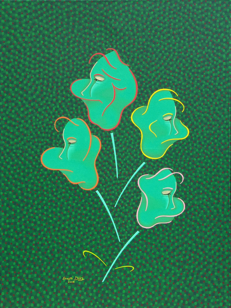 FLORES CARAS | 60 x 80 cms. Óleo y Acrílico sobre tela. 2009